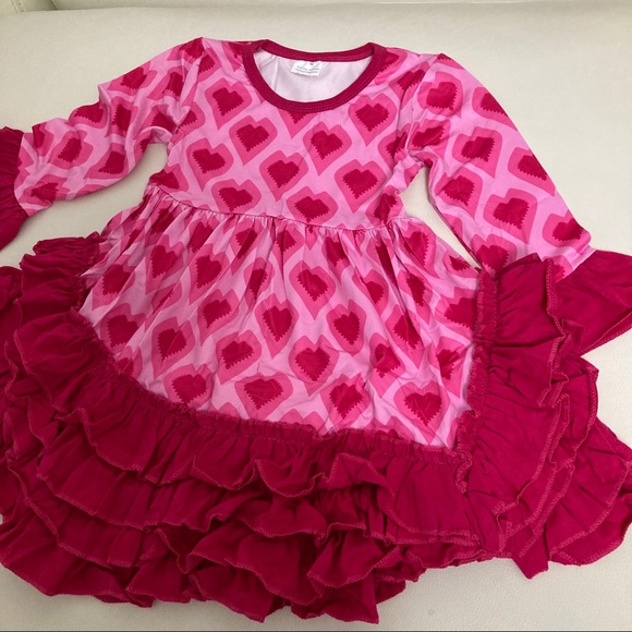 St. Valentines Heart ❤️ cute ruffle dress - Picture 2 of 5